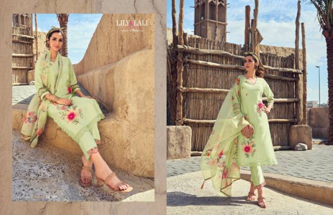 Applique By Lily And Lali Designer Silk Kurti With Bottom Dupatta Wholesale Clothing Suppliers In India
